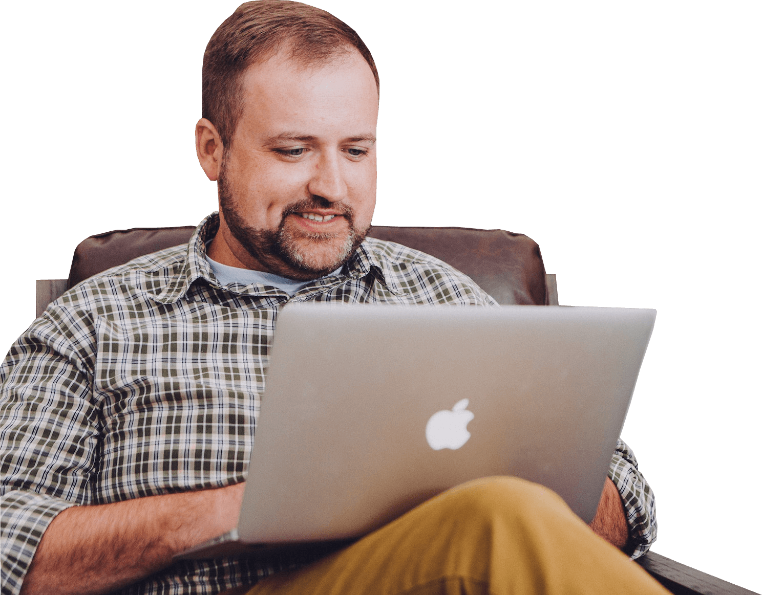 Man enjoying Dental Bites videos